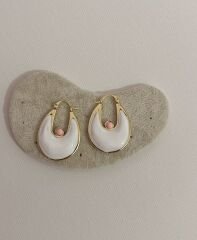 Mineli Oval Model Küpe