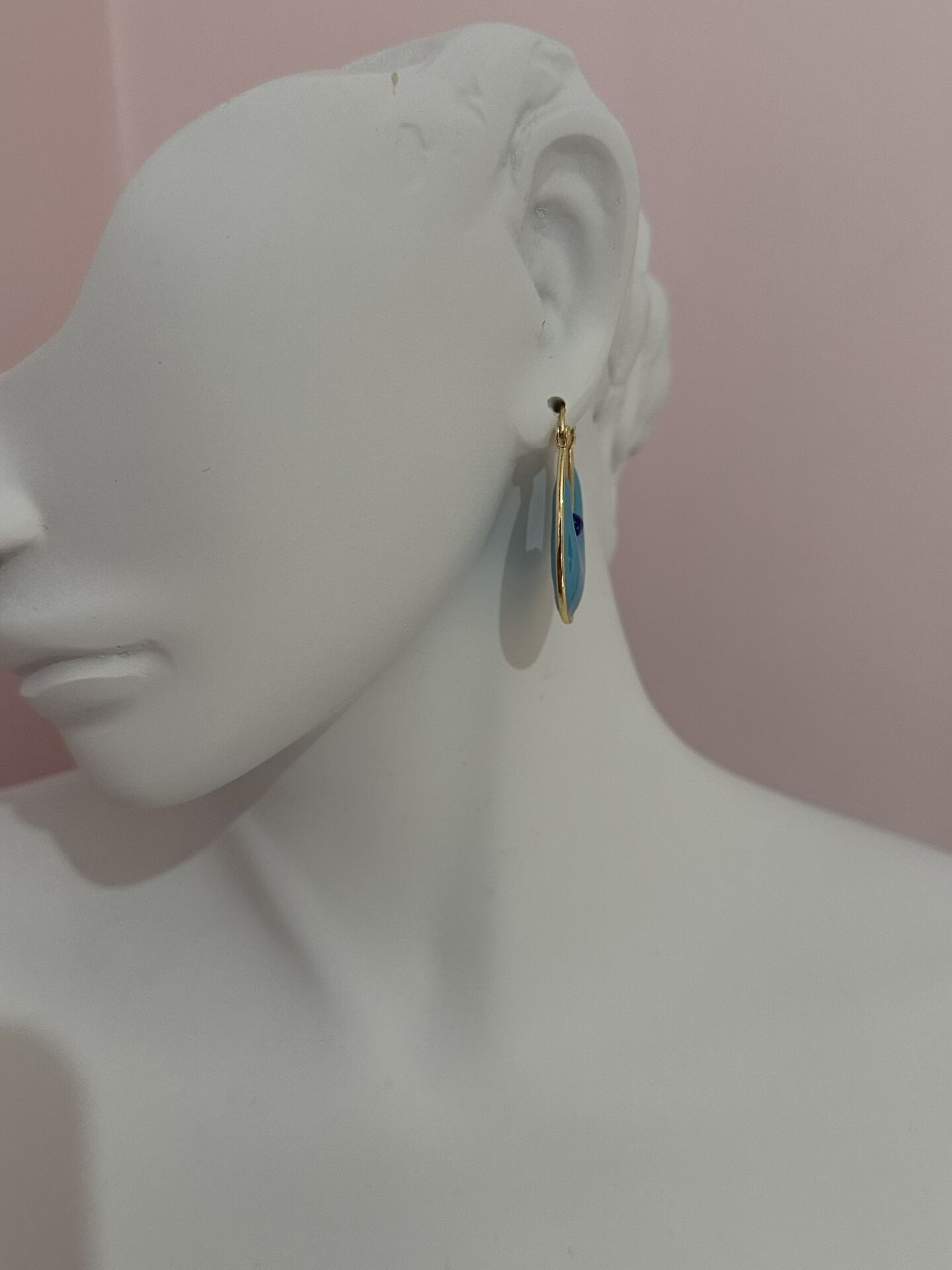 Mineli Oval Model Küpe