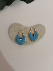 Mineli Oval Model Küpe