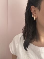 Oval Model Çelik Halka Küpe