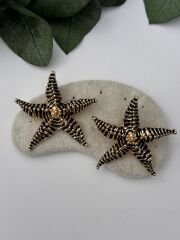 Deniz Yıldızı Küpe Siyah