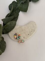 Mineli Renkli Halka Küpe