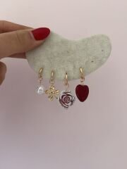 Marka Model 4'lü Küpe