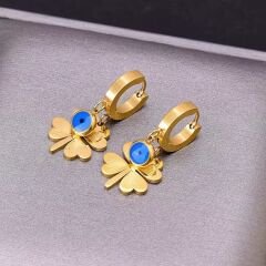 Çelik Yonca Model Küpe