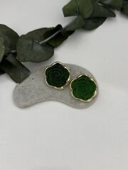 Yeşil Çiçek Küpe