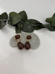 Sallantılı Kahverengi Küpe