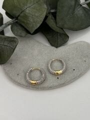 Zirkon Taşlı Halka Küpe