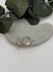 Zirkon Taşlı Halka Küpe