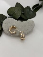 Bombeli Çelik Halka Küpe