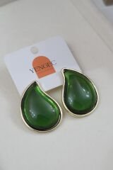 Damla Model Yeşil Küpe