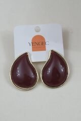 Damla Model Bordo Küpe