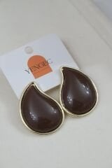 Damla Model Kahverengi Küpe