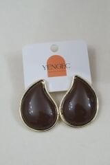 Damla Model Kahverengi Küpe