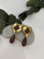 Sallantılı Kalp Model Küpe