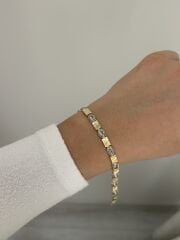 Gold Taşlı Bileklik