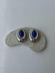 Vintage Mavi Taşlı Silver Küpe