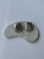 Silver Kare Plaka Model Taşlı Küpe