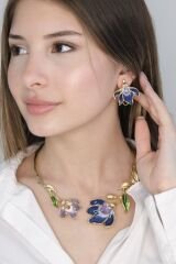 Swarovski Taşlı Choker Kolye ve Küpe Seti