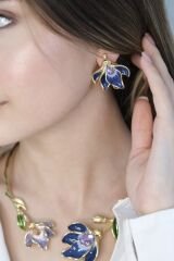 Swarovski Taşlı Choker Kolye ve Küpe Seti
