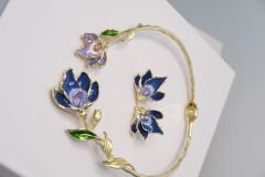 Swarovski Taşlı Choker Kolye ve Küpe Seti