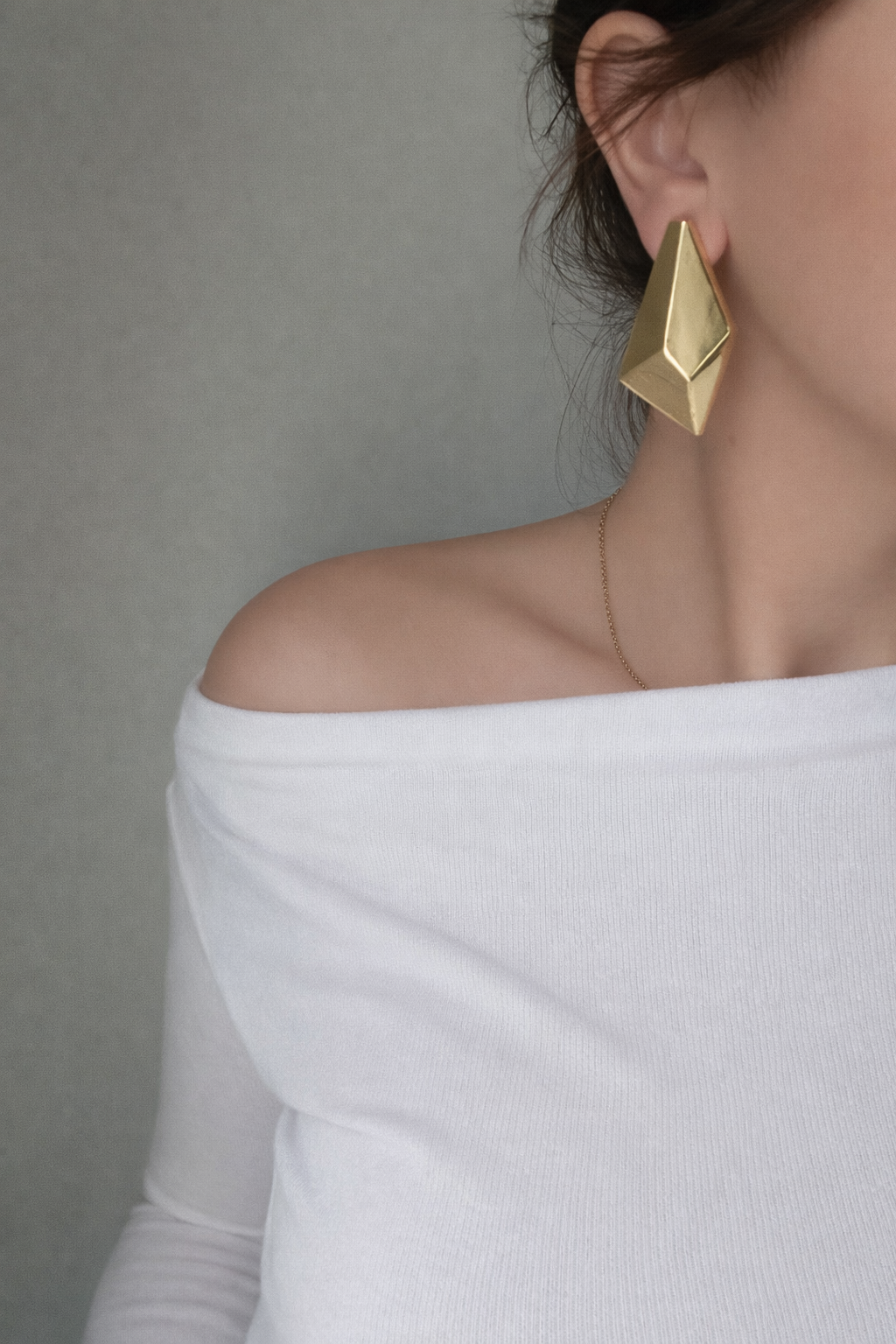 Damla Model Gold Küpe