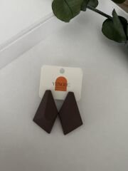 Kahverengi Damla Model Küpe
