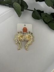 Salyangoz Model Çelik Gold Küpe