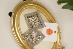 Kare Silver Pul Model Küpe