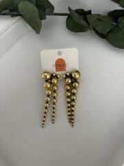 Vintage Model Sallantılı Gold küpe