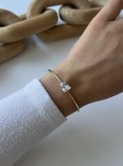 Kare Model Markiz Taşlı Kelepçe Bileklik