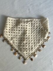 Deniz Kabuklu Üçgen Örgü Bandana