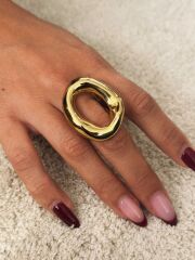 Özel Seri Yuvarlak Model Gold Yüzük